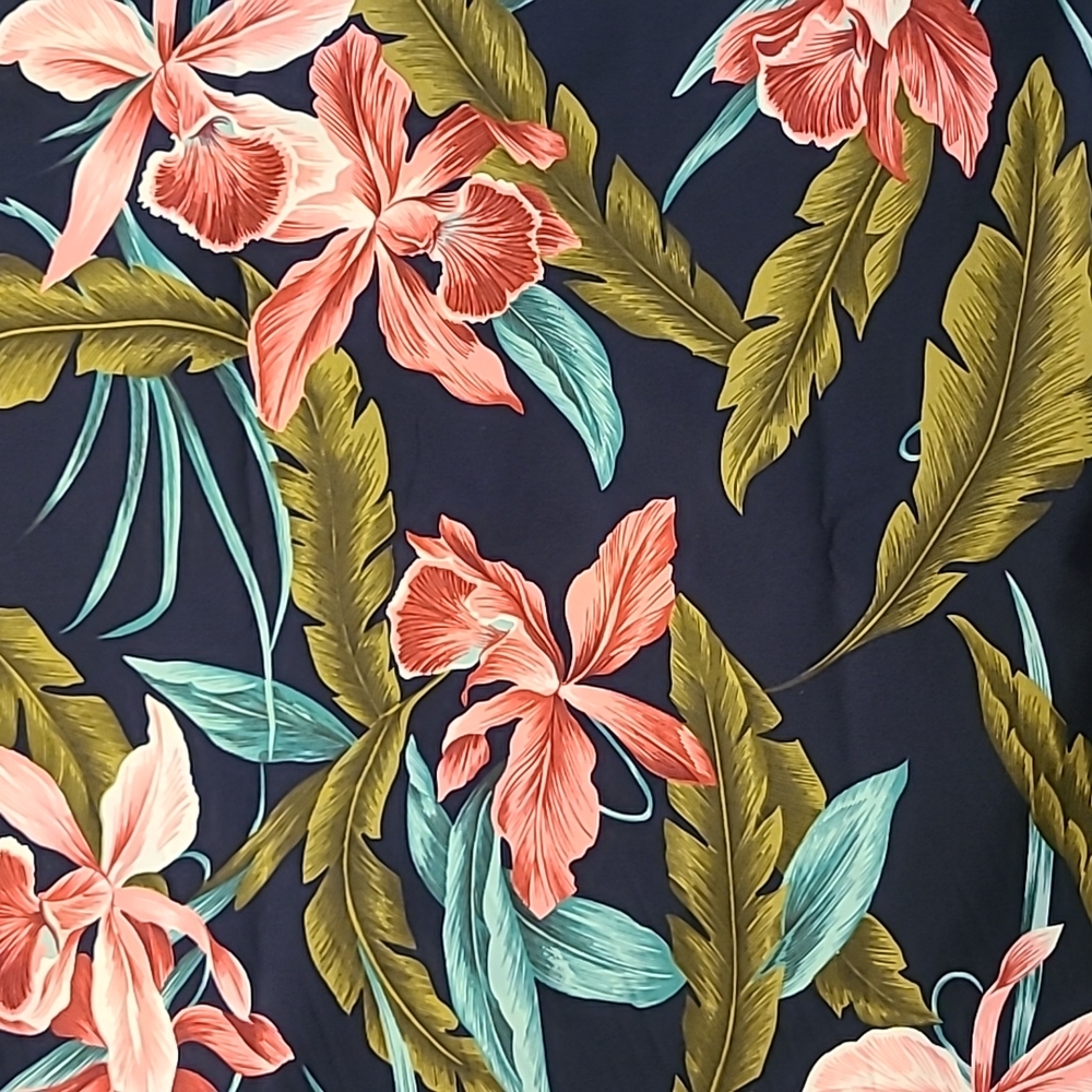 FREE SHIP 3 yds Hawaii fabric orchid maroon pink red green blue turquoise